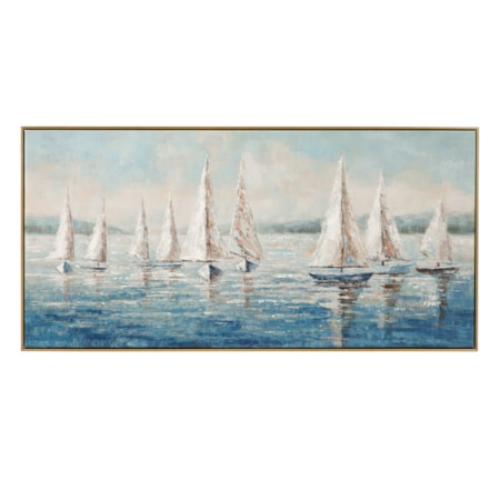 Sailing Day Framed Canvas