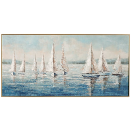 Sailing Day Framed Canvas