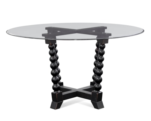 Contemporary Dining Table with Glass Top