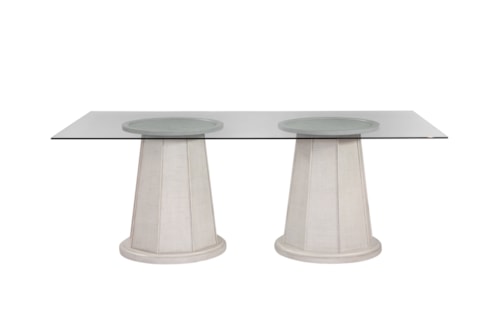 Coastal Contemporary Double Pedestal Dining Table