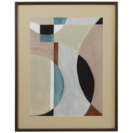 Curved Vision Contours Framed Print