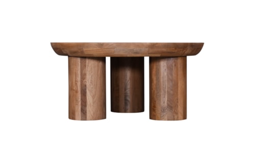 Global Round Drum-Style Cocktail Table