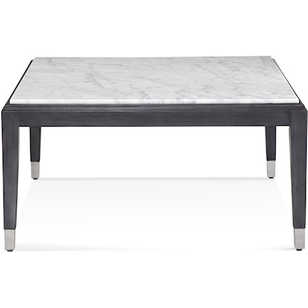 Contemporary Cocktail Table with Marble Top