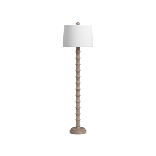 Rustic Floor Lamp with Turned Base
