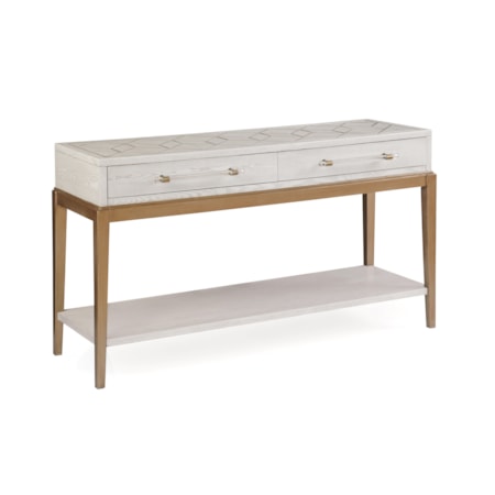 Perrine White Console Table