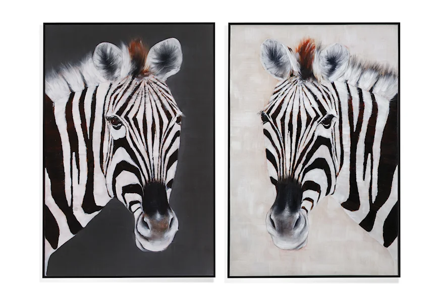  Zebra Positive and Negative Set of 2 by Bassett Mirror at Esprit Decor Home Furnishings