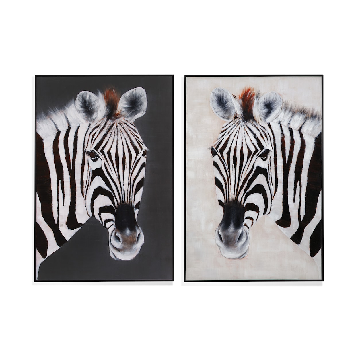 Bassett Mirror Bassett Mirror Zebra Positive and Negative Set of 2