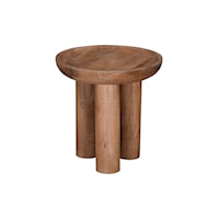 Global Round Drum-Style End Table