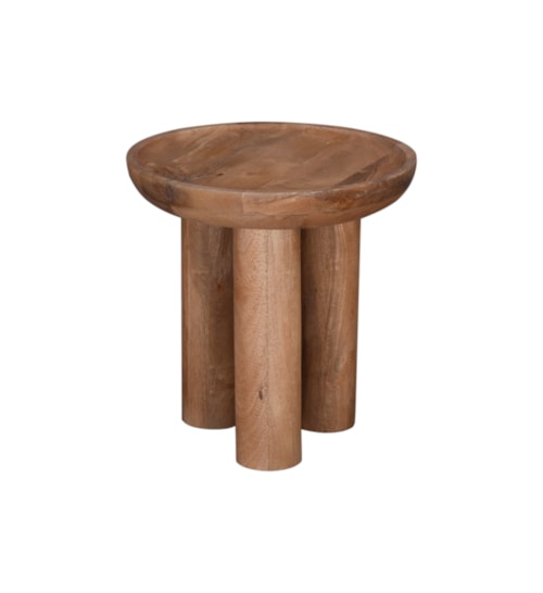 Global Round Drum-Style End Table