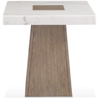 Coastal Single Pedestal Square End Table