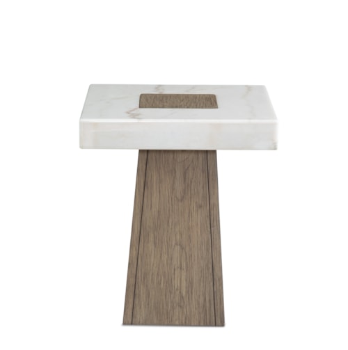 Coastal Single Pedestal Square Accent Table