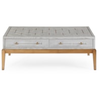 Perrine Wood Rectangular Cocktail Table in Soft Graphite Gray
