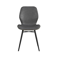 Contemporary Leather Upholstered Side Chair