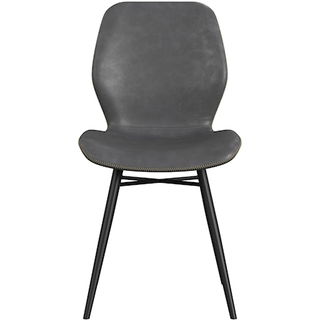 Contemporary Leather Upholstered Side Chair