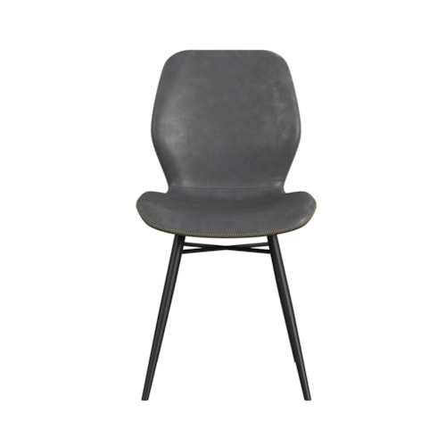 Contemporary Leather Upholstered Side Chair