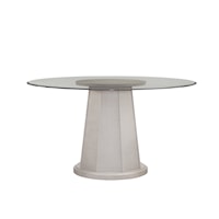 Coastal Contemporary 54" Round Pedestal Dining Table