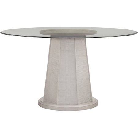 Coastal Contemporary 54" Round Pedestal Dining Table