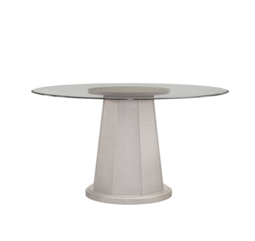 Coastal Contemporary 54" Round Pedestal Dining Table