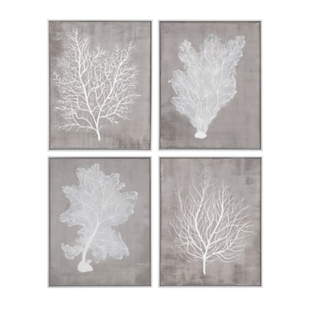 Tranquil  Framed Canvas Set Of 4