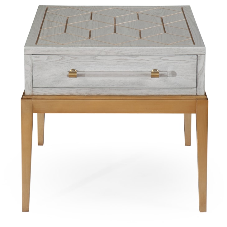 Bassett Mirror Perrine Perrine Wood Rectangular End Table