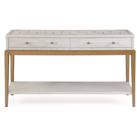 Perrine White Console Table