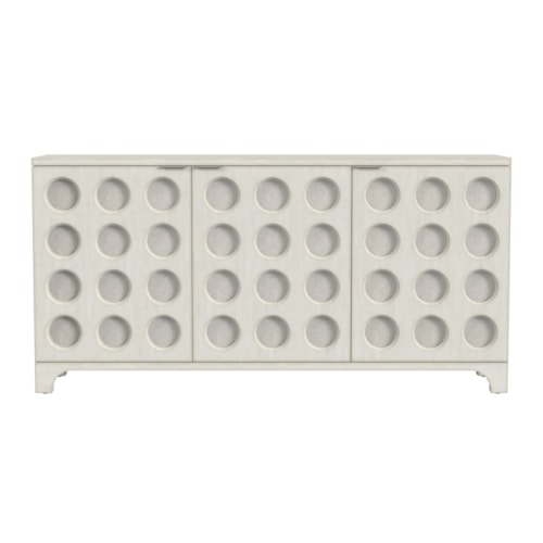 Contemporary 3-Door Server with Adjustable Shelving