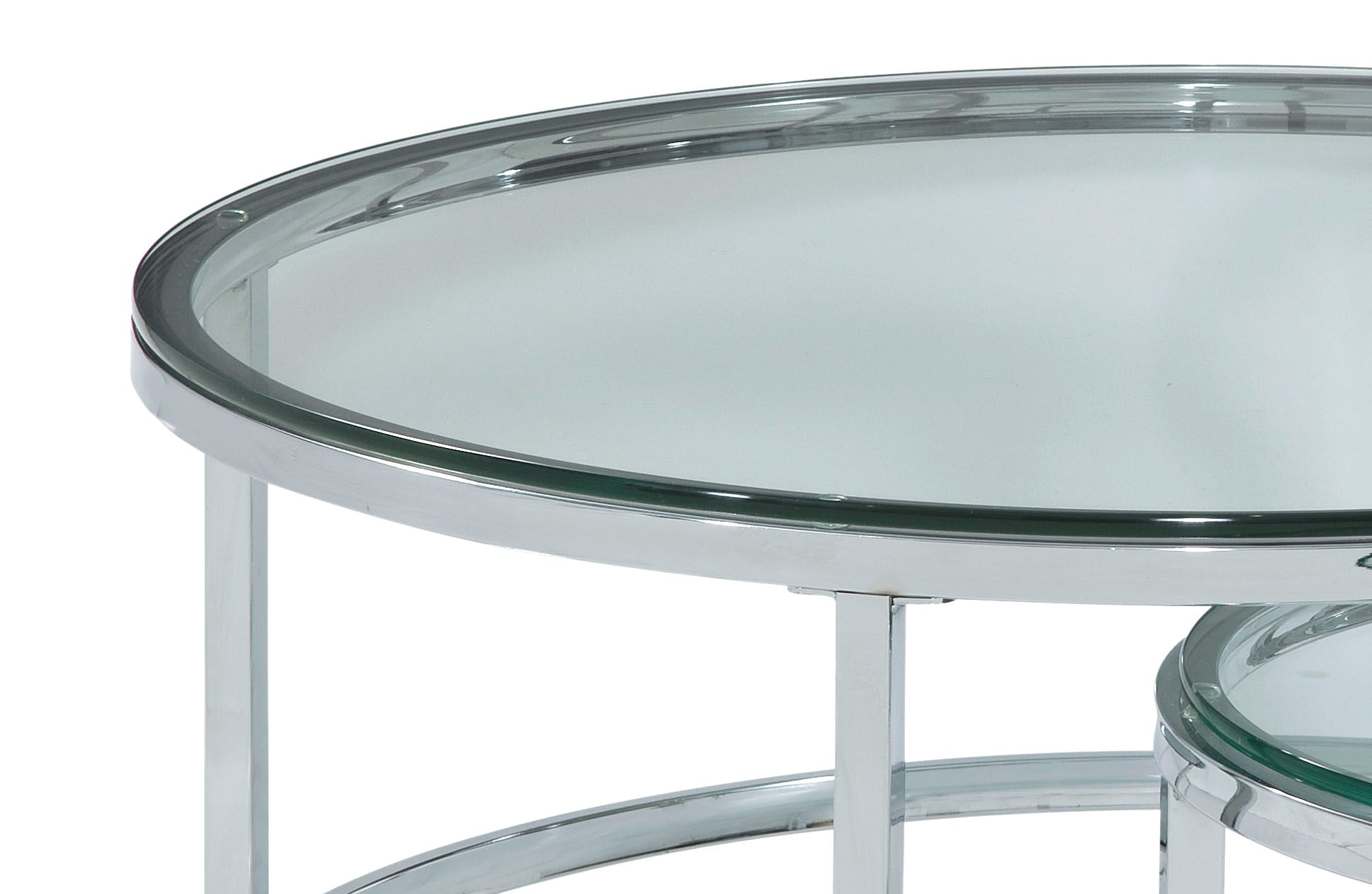 Patinoire Round Cocktail Table on Casters