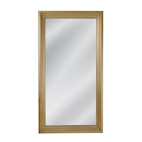 Transitional Floor Mirror with Anti-Tipping Hardware