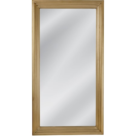 Transitional Floor Mirror with Anti-Tipping Hardware