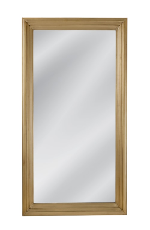 Transitional Floor Mirror with Anti-Tipping Hardware