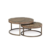 Industrial Round Nesting Table