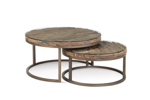 Industrial Round Nesting Table