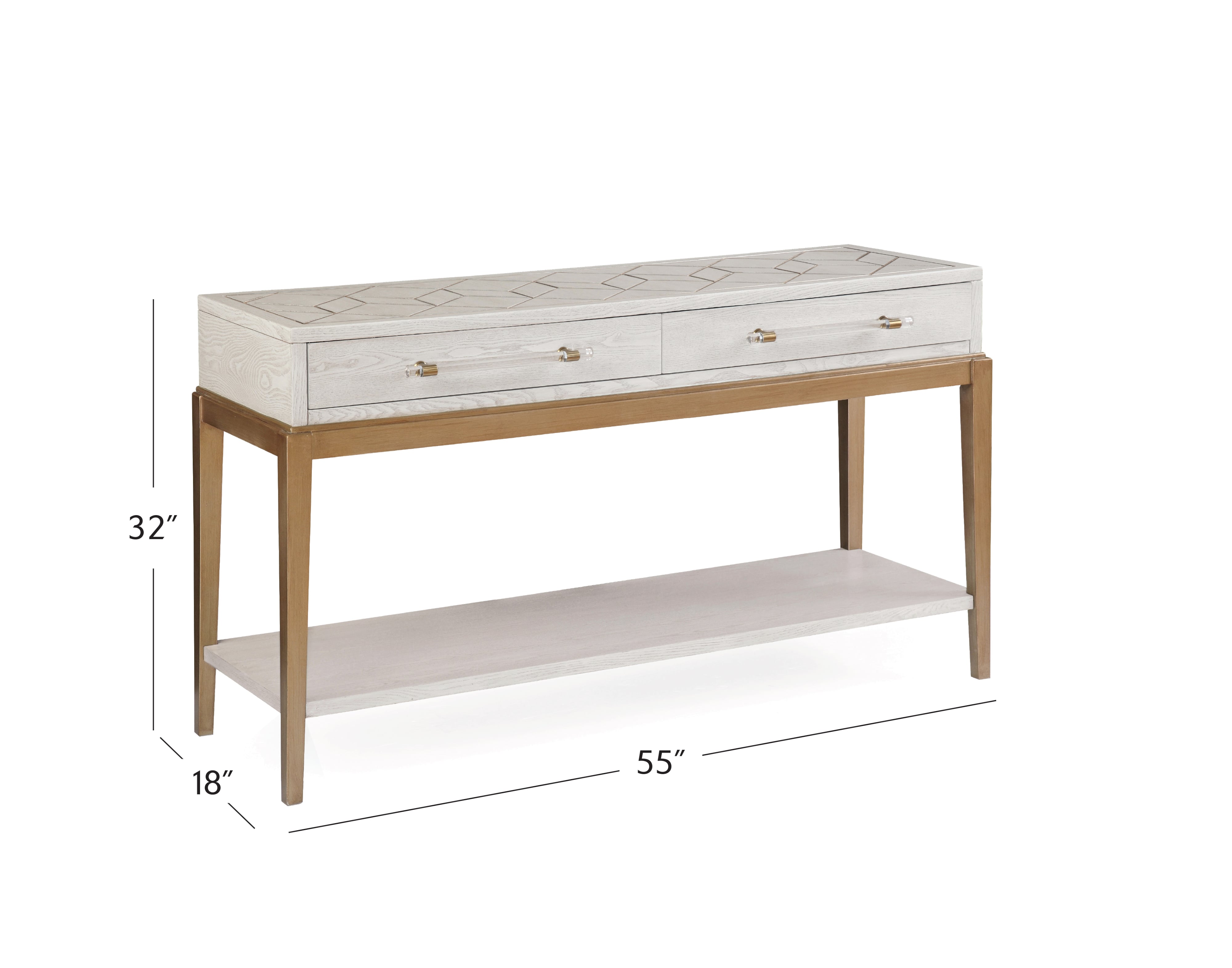 Perrine White Console Table