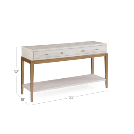 Perrine White Console Table