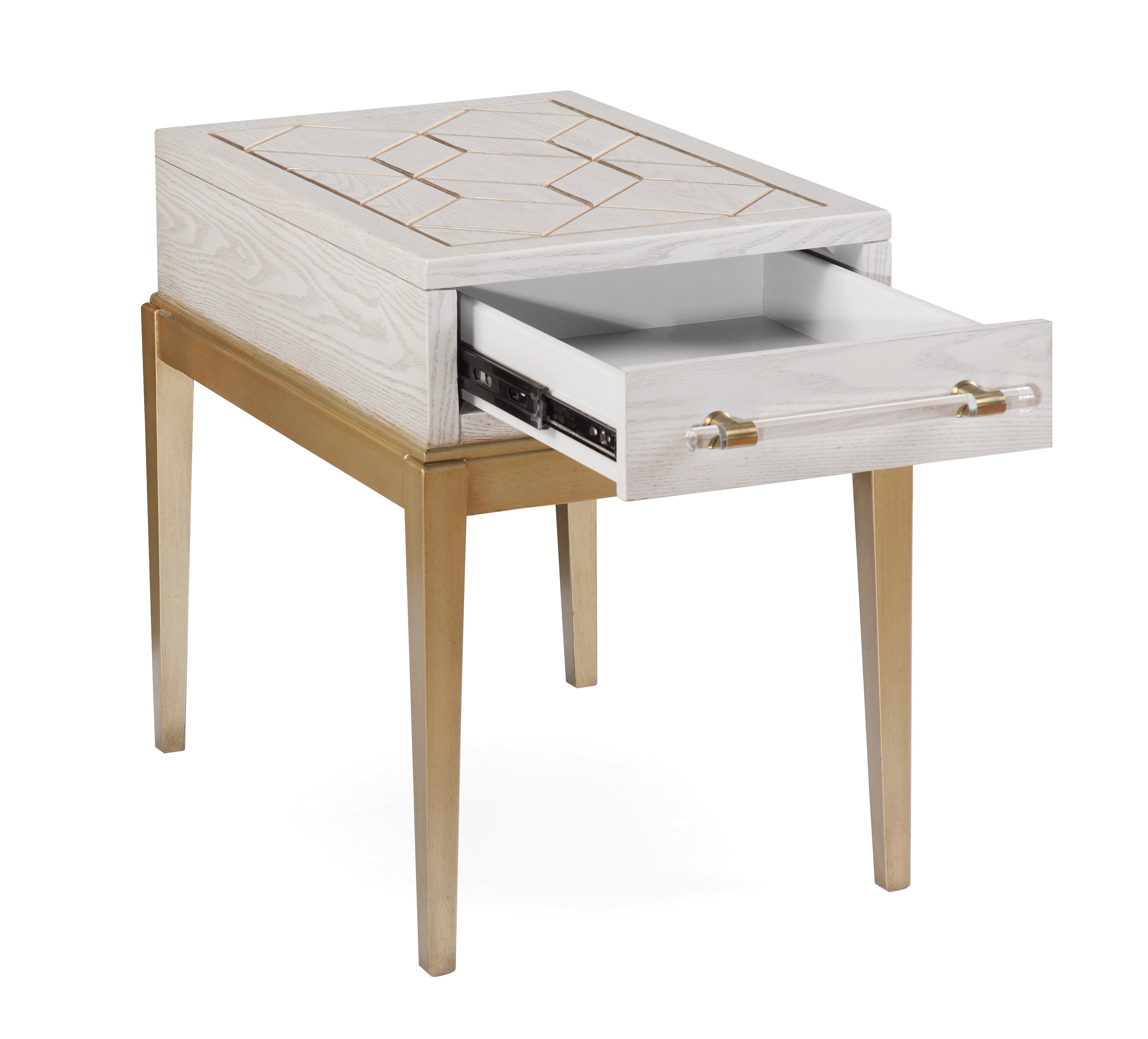 Perrine White Accent Table