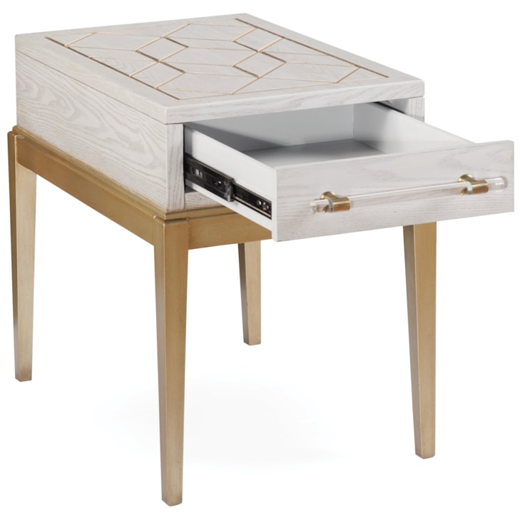 Bassett Mirror Perrine Perrine White Accent Table