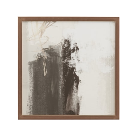 Neutral Contrast Brush Framed Print