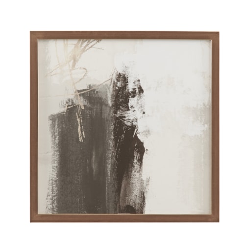 Neutral Contrast Brush Framed Print