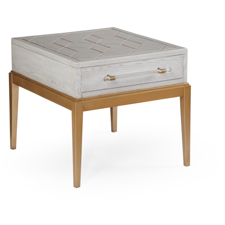 Bassett Mirror Perrine Perrine Wood Rectangular End Table