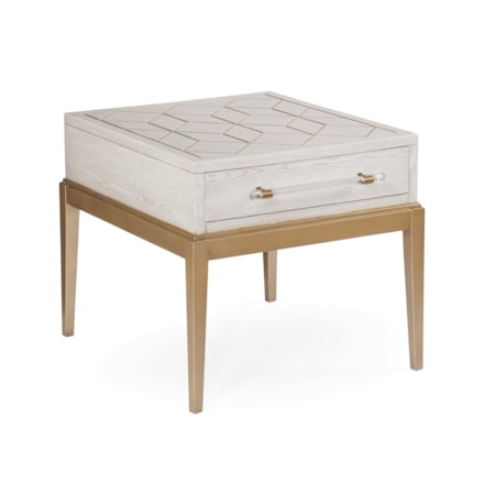 Perrine White End Table