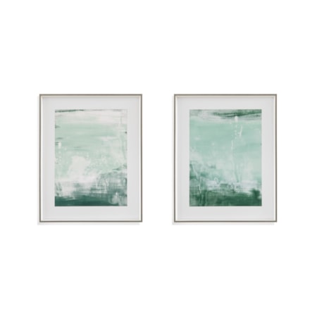 Coastal Patina Framed Print Set Of 2