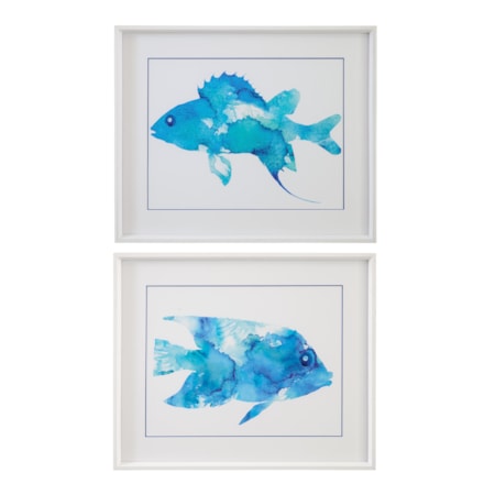 Watercolor Fish Framed Print Set Of 2