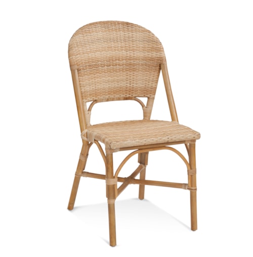 Global Rattan Side Chair with Open Back