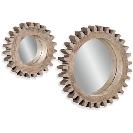 Sprockets Wall Mirror (S/2)