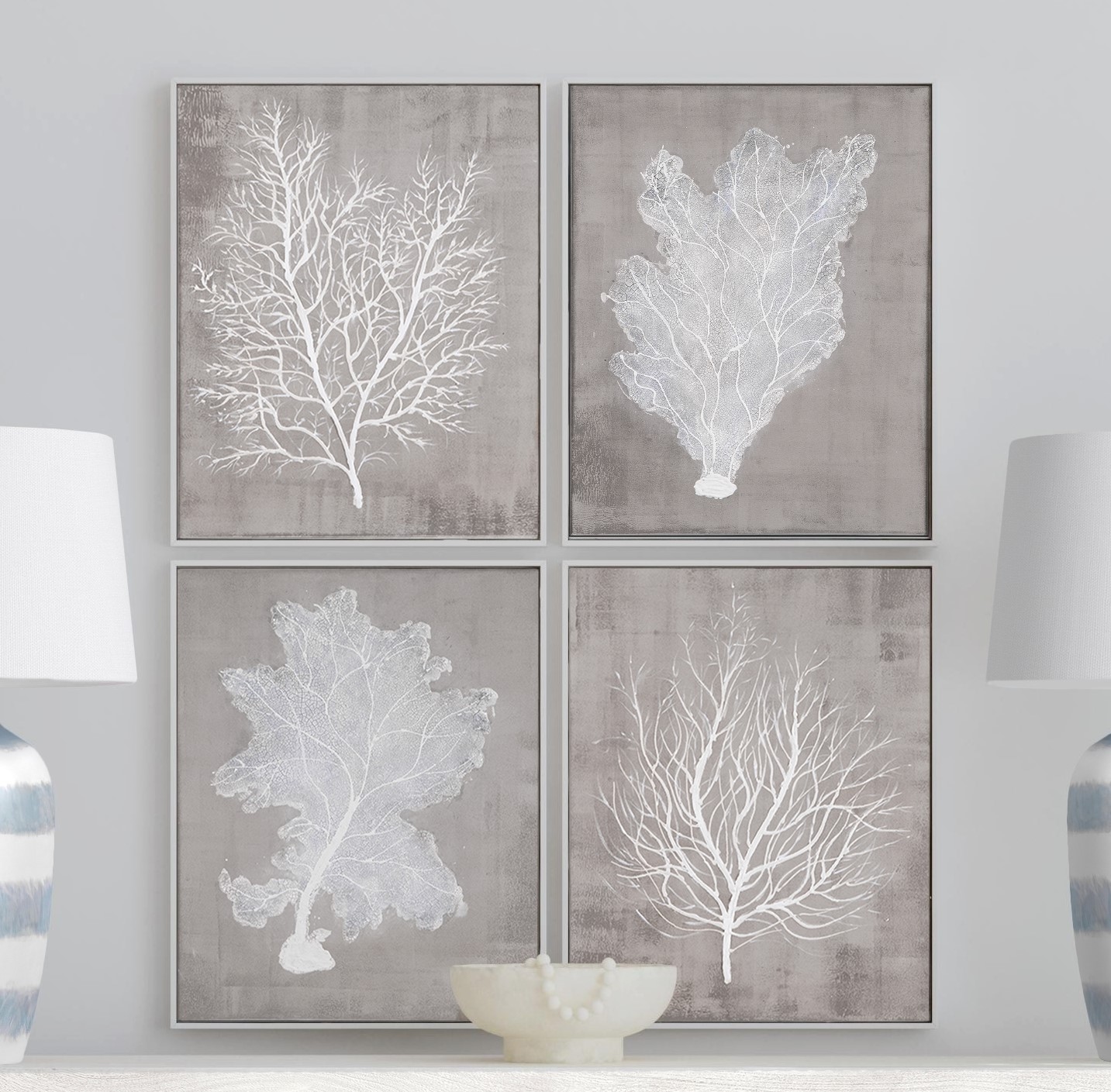 Tranquil  Framed Canvas Set Of 4