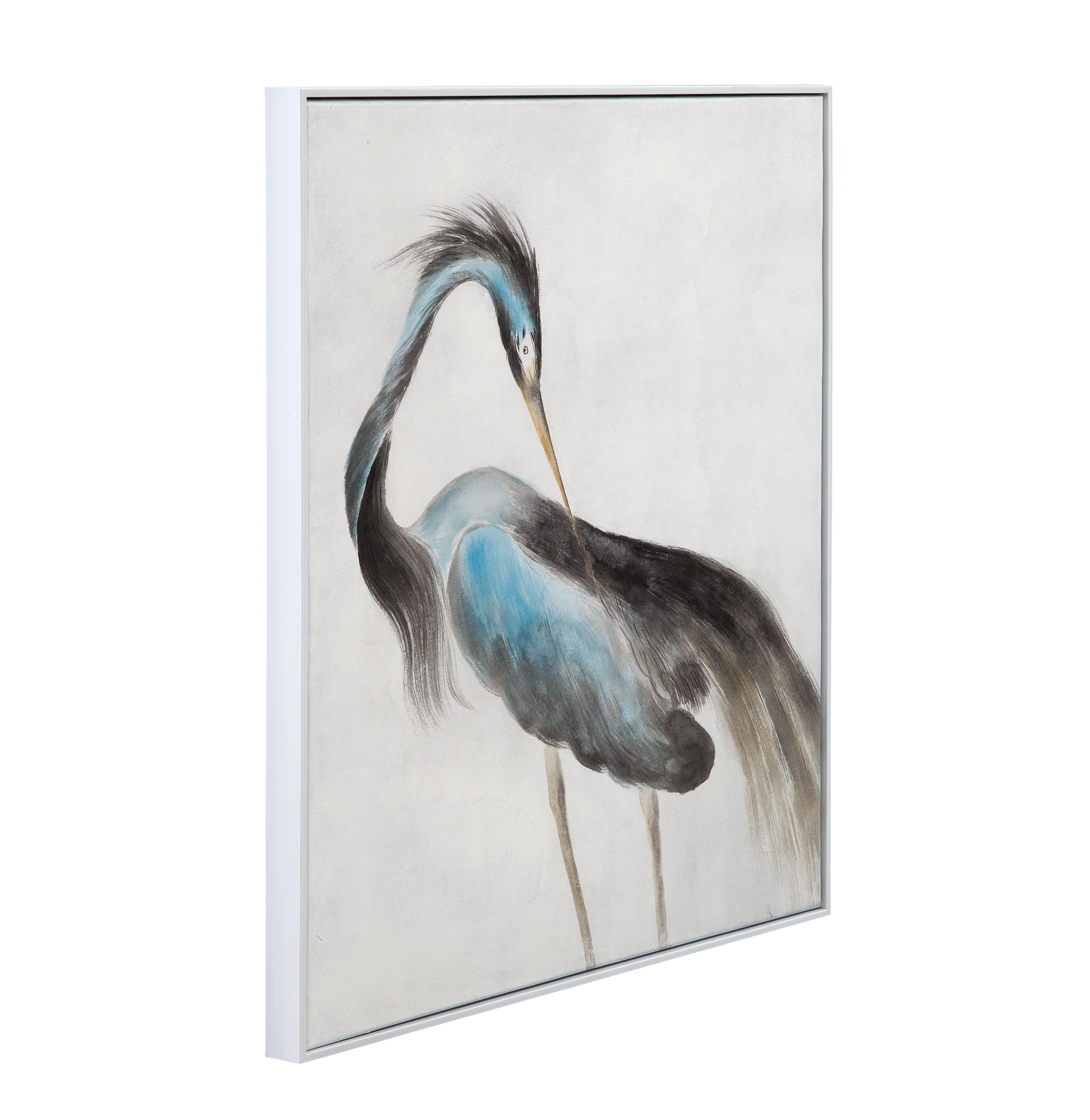 Louisiana Heron Framed Canvas
