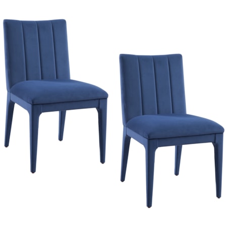 Brianne Navy Dining Chair Set Of 2