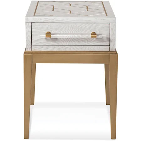 Perrine White Accent Table