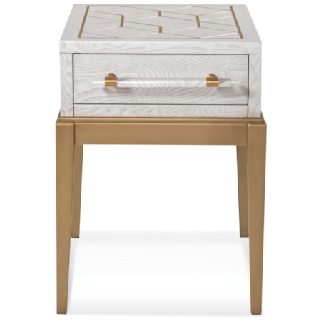 Perrine White Accent Table