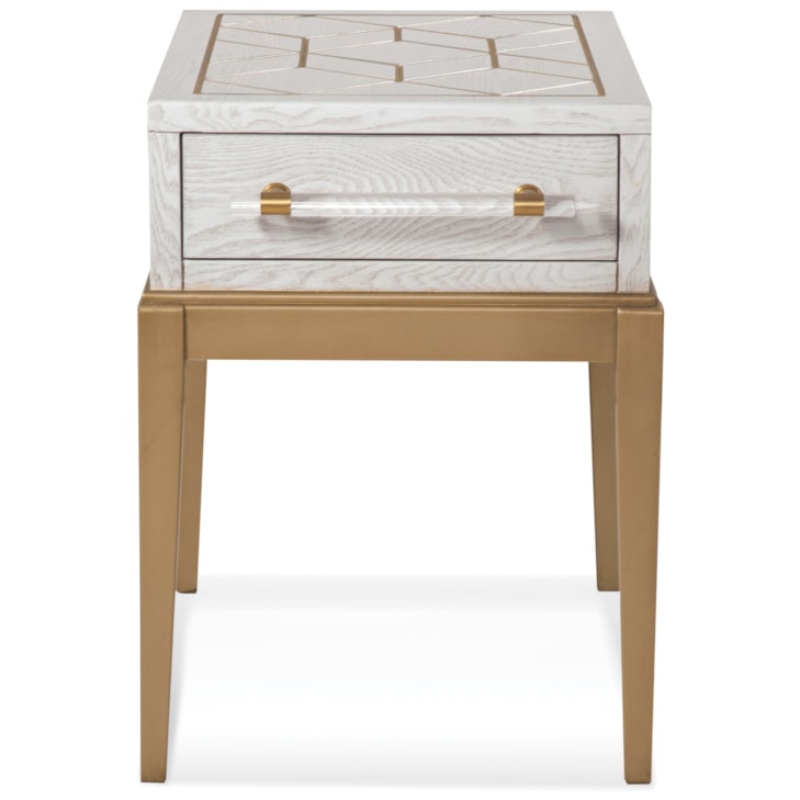 Bassett Mirror Perrine Perrine White Accent Table